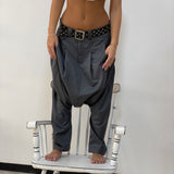 Blue Drop Crotch Pants