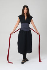 Wrap Obi Belt, Waist Tie Belt, Wide High Waist belt, Bohemian sash, Red Obi belt, Grey women's Obi belt, Boho Extra long belt, Women's Belt