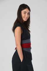 Wrap Obi Belt, Waist Tie Belt, Wide High Waist belt, Bohemian sash, Red Obi belt, Grey women's Obi belt, Boho Extra long belt, Women's Belt