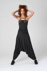 Grey Jumpsuit, Strapless Jumpsuit, Women's Harem Jumpsuit,  Burning Man Clothing, Women's Clothing, Boho Chic Jumpsuit, Grey Harem Pants