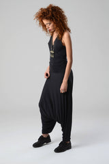 Boho Jumpsuit, Grey Jumpsuit, Harem Jumpsuit, Tribal Jumpsuit, Burning Man Clothing, Dance Jumpsuit, Women's Harem Pants, Boho Chic Jumpsuit
