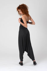 Grey Jumpsuit, Strapless Jumpsuit, Women's Harem Jumpsuit,  Burning Man Clothing, Women's Clothing, Boho Chic Jumpsuit, Grey Harem Pants