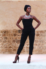 Black Jumpsuit, Sexy Jumpsuit, Formal Jumpsuit, Romper with pockets, Party Jumpsuit, Wedding Jumpsuit, Jumpsuits For Women, Boho Chic Romper