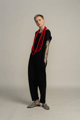 Black Jumpsuit with pockets, Harem Jumpsuit, Boho Jumpsuit, Summer Jumpsuit, Long romper, Drop Crotch Jumpsuit, Women's Jumpsuit