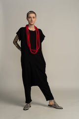 Black Jumpsuit with pockets, Harem Jumpsuit, Boho Jumpsuit, Summer Jumpsuit, Long romper, Drop Crotch Jumpsuit, Women's Jumpsuit