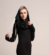 Black Urban Top, Black tops, Urban Clothing, Women's Hoodie  top, Loose Black Shirt, Long Sleeve Top, Tops For Women, Hoodie top, Black Tops