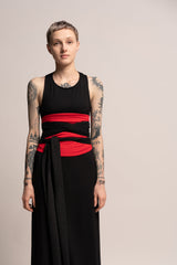 Black Tank Maxi Dress, Sleeveless High Neck Loose Dress, Sexy Open Back A Line Dress, Summer Casual Evening Maxi Dress, Urban Boho Dress