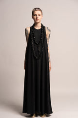 Gray tank Dress, A Line Dress, Grey Maxi Dress, Sleeveless high neck dress, Open back Dress, Summer Dress, Maxi Dress, Urban Gray clothing