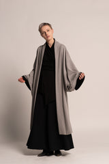 Unisex Haori Jacket, Japanese Kimono jacket for women, Gray Urban Clothing, Grey Haori Jacket, Women's Bohemian Haori, Oversized Coat