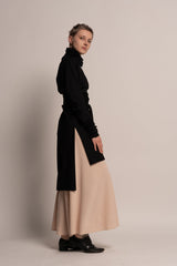 Women Wide Leg Cream Pants, Flared Skirt Pants, Bohemian Palazzo Pants, Fall Fashion