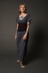 Burgundy and Grey Obi Belt, Japanese Style Belt, Elegant Belt, High Waist Belt, Waist Tie Belt, Elegant Sash, Unique Belts, Obi Wrap Belt