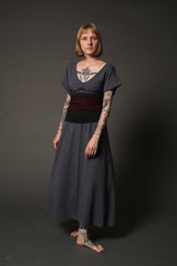 Burgundy and Grey Obi Belt, Japanese Style Belt, Elegant Belt, High Waist Belt, Waist Tie Belt, Elegant Sash, Unique Belts, Obi Wrap Belt