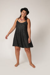 Sparkly Black Tank Maxi Dress