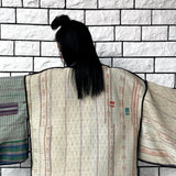 Haori Coat, Blue Haori Jacket, Oversized Kimono, Beige Unisex Winter Haori Kimono Jacket, Long Kimono, Reversible Haori Kimono, Burning Man