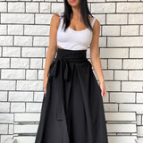 Flare Black Hakama style Pants, Skirt pants, Boho flare Pants, Wide leg pants, Women's Black Flare Trousers, Black wide leg pants