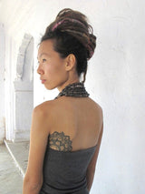 Grey Jumpsuit, Strapless Jumpsuit, Women's Harem Jumpsuit,  Burning Man Clothing, Women's Clothing, Boho Chic Jumpsuit, Grey Harem Pants