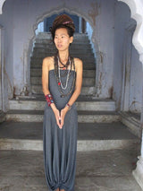 Grey Jumpsuit, Strapless Jumpsuit, Women's Harem Jumpsuit,  Burning Man Clothing, Women's Clothing, Boho Chic Jumpsuit, Grey Harem Pants