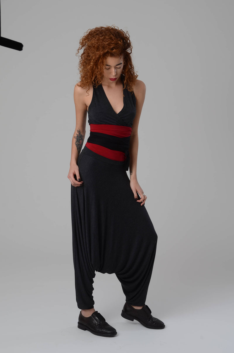 V Neck Black Harem Jumpsuit – Urbanic Tribe by Charu