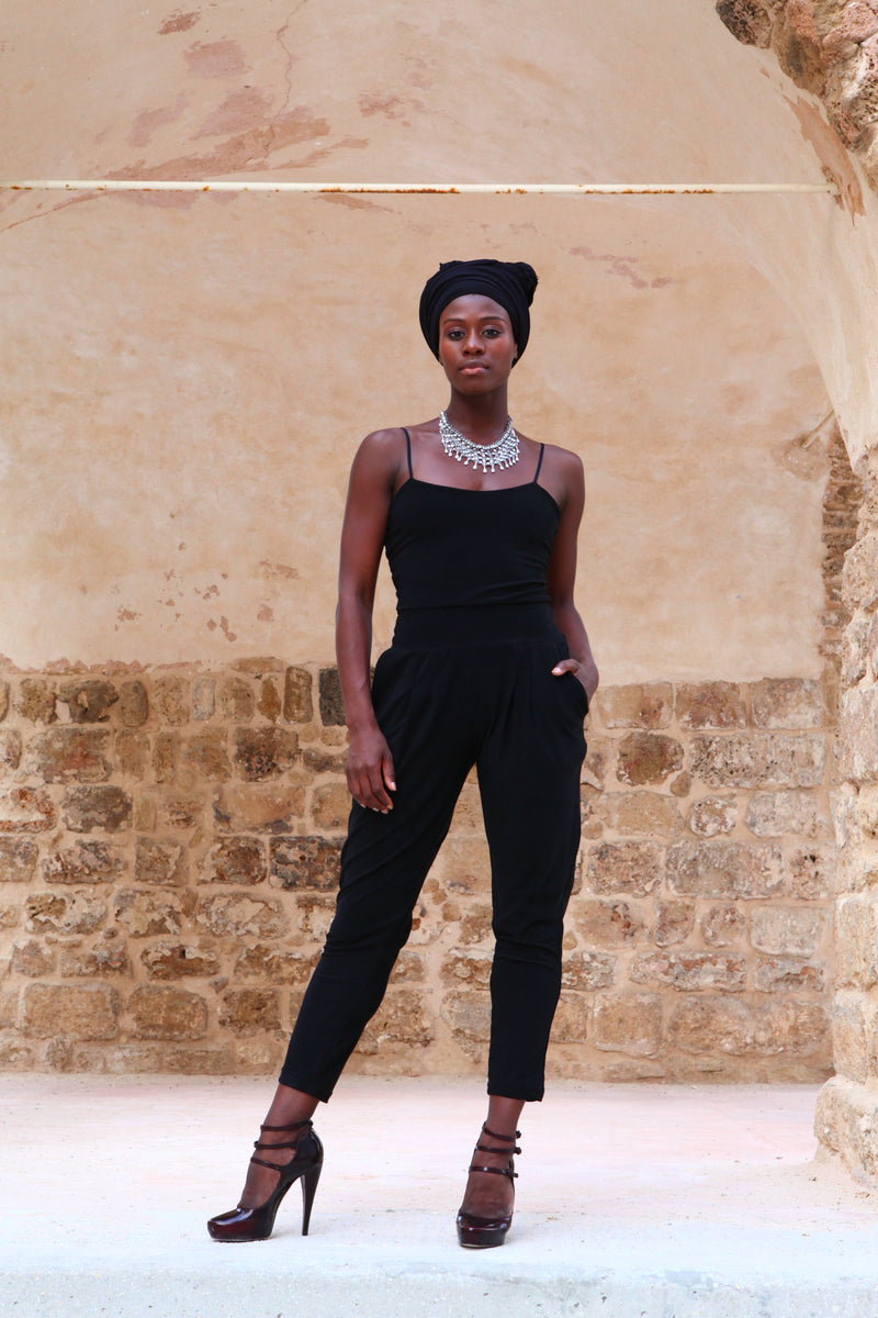 Womens Jumpsuits Chic Black Jumpsuit Elegant Sleeveless Bow Hollow