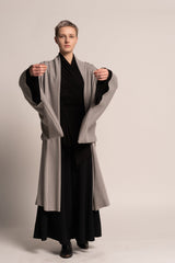 Unisex Haori Jacket, Japanese Kimono jacket for women, Gray Urban Clothing, Grey Haori Jacket, Women&#39;s Bohemian Haori, Oversized Coat