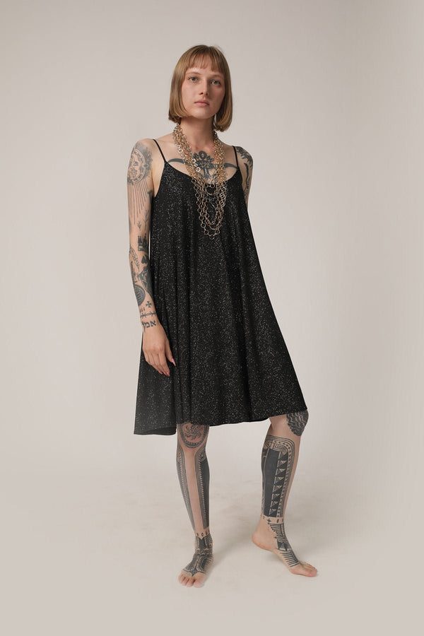 Sparkly Black Tank Maxi Dress