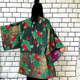 Green Kimono Haori Jacket, Oversized Kimono, Red Unisex Winter Coat, Pink Long Kimono, Reversible Kimono, Burning Man women